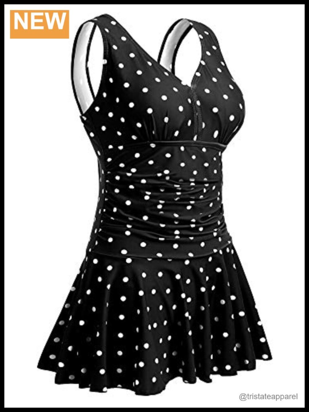 Plus Size One Piece Swim Dress Tummy Control Boyshort Swimdress